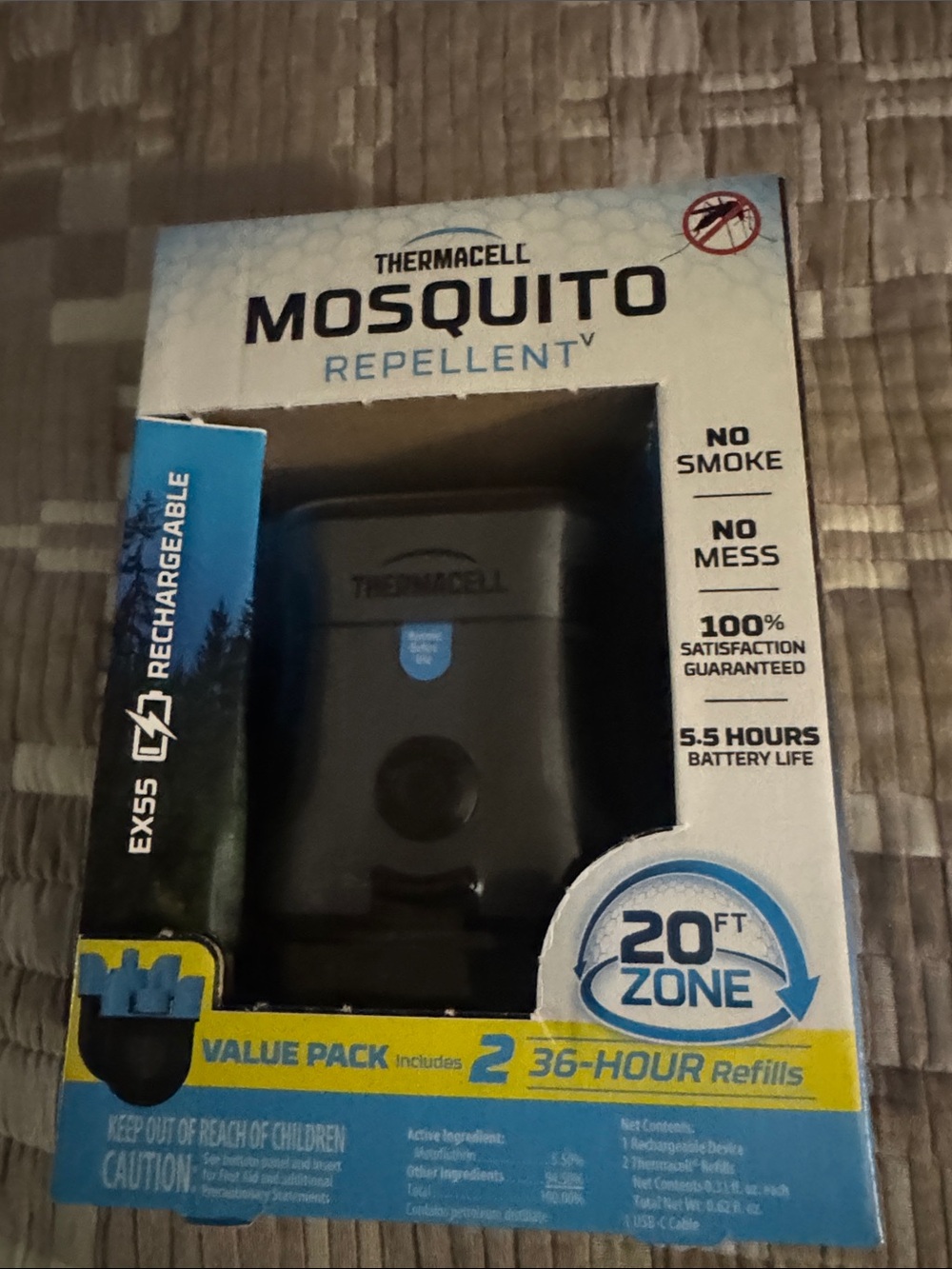 Black Mosquito Repellent Device - Portable 20ft Zone
